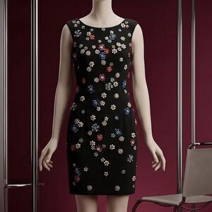Stunning Flowers jewels embroidered embellishments.  Little - Black Dress